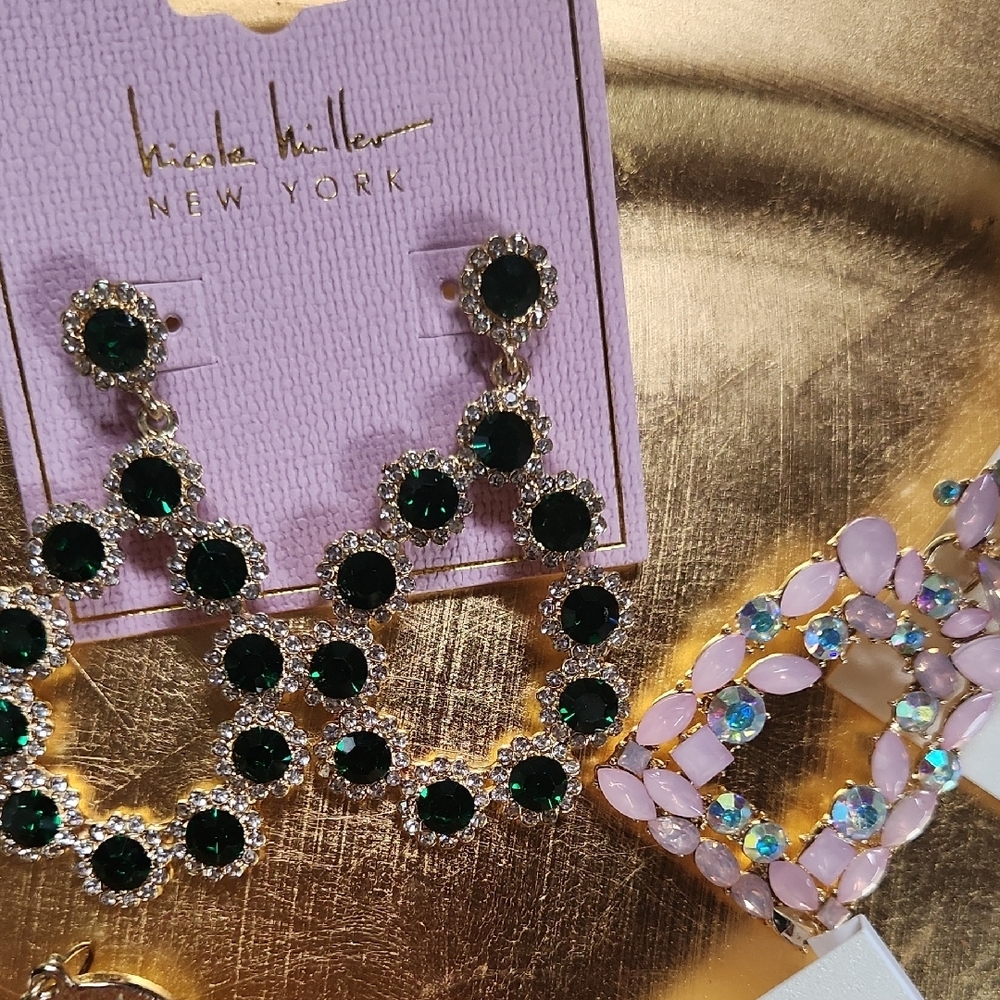 Colorful Statement Earrings Set - image 2